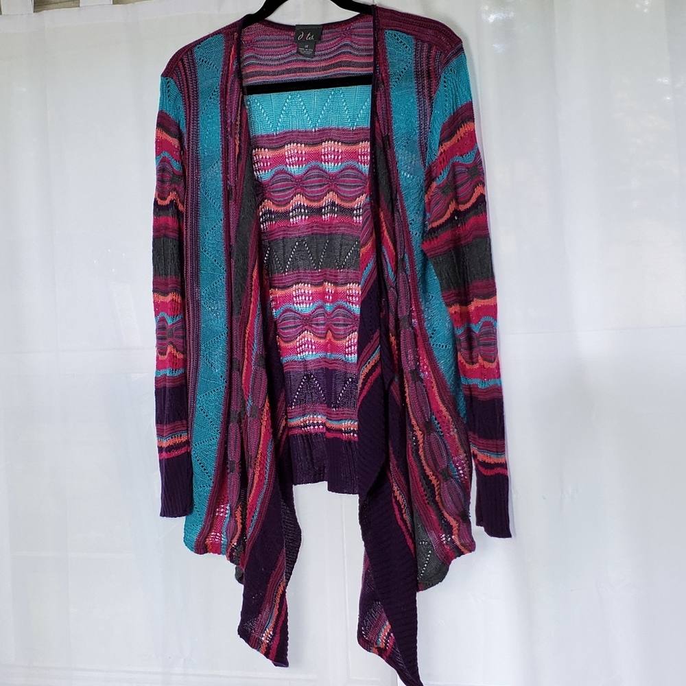 *sold* Draped open front knit cardigan from Dots